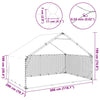 Galvanoitua ulkoilukoira kennel kannella Montenegro 3x2x1,9 m (terästä)