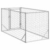 Galvanoitu ulkokoirakennel oven kanssa Virvioara 2x1x1 m (teräs)