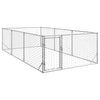 Galvanoitu ulkokoirakennel oven kanssa Virvioara 2x4x1 m (teräs)