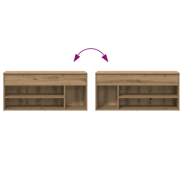 Artesaani tammi kenkäteline Calil 102x30,5x45cm (puinen)