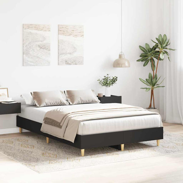 Musta sängynrunko ei patjaa Margarusa 120x200cm (engineered wood)
