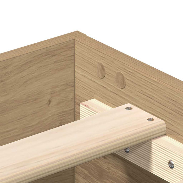 Artisan oak sängynrunko ei patjaa Margarusa 100x200cm (engineered wood)