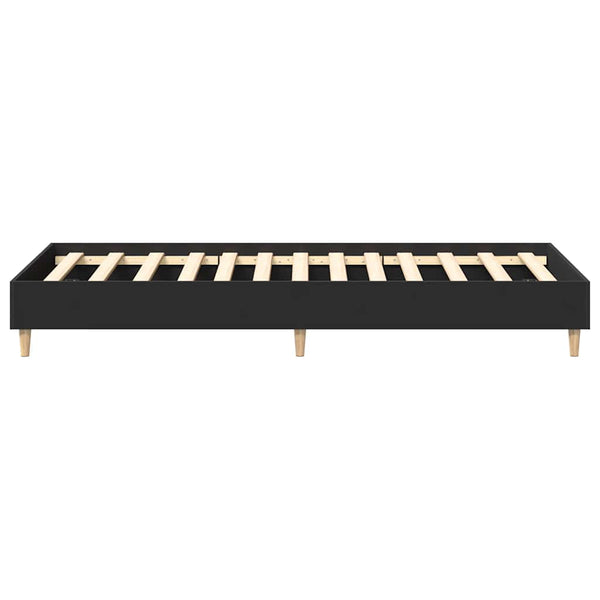 Musta sängynrunko ei patjaa Margarusa 90x200cm (engineered wood)