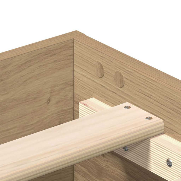 Artisan oak sängynrunko ei patjaa Margarusa 90x200cm (engineered wood)