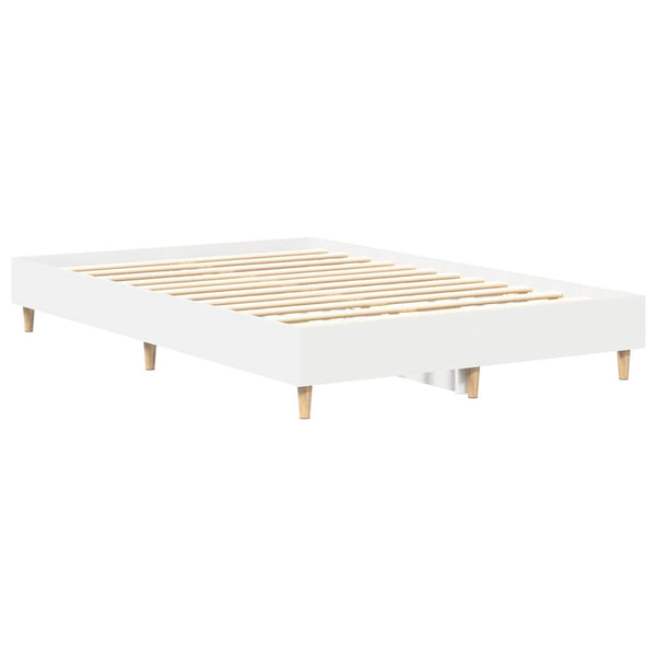 Valkoinen sängynrunko ilman patjaa Margarusa 140x190cm (puinen)