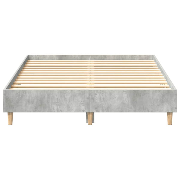 Betoninharmaa sängynrunko ilman patjaa Margarusa 140x190cm (puinen)