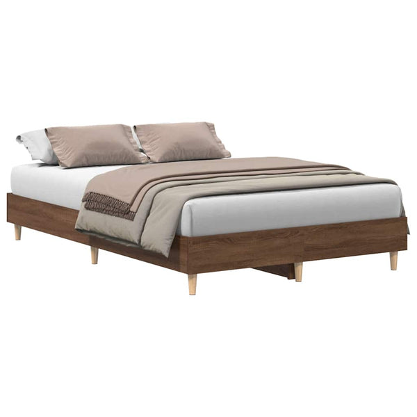 Ruskea tammi sängynrunko ilman patjaa Margarusa 140x190cm (puinen)