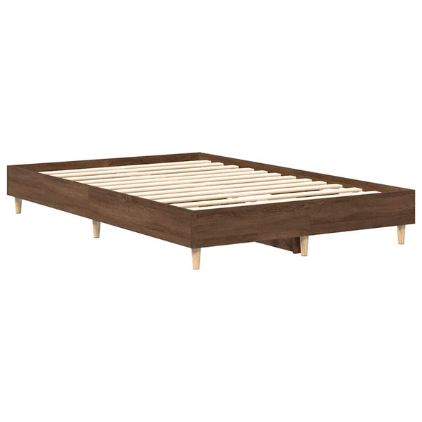 Ruskea tammi sängynrunko ilman patjaa Margarusa 140x190cm (puinen)