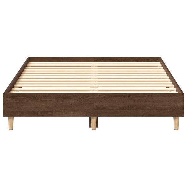 Ruskea tammi sängynrunko ilman patjaa Margarusa 140x190cm (puinen)