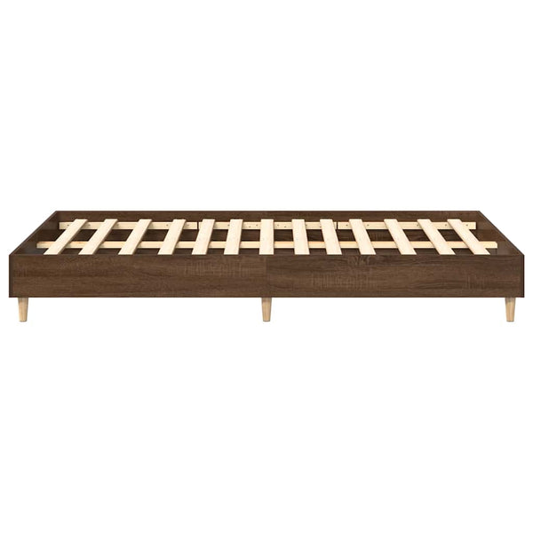 Ruskea tammi sängynrunko ilman patjaa Margarusa 140x190cm (puinen)