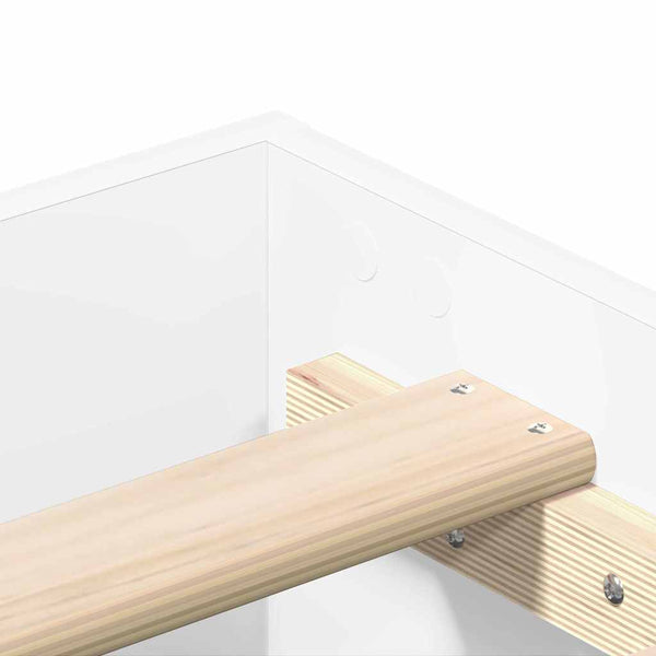 Valkoinen sängynrunko ei patjaa Margarusa 75x190cm (engineered wood)