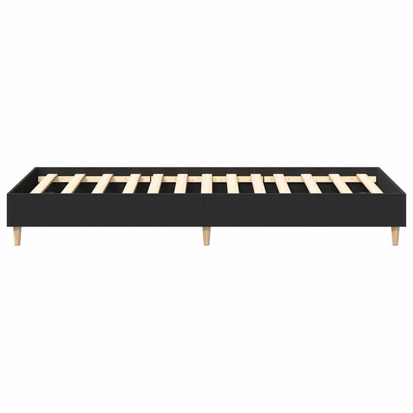 Musta sängynrunko ei patjaa Margarusa 75x190cm (engineered wood)