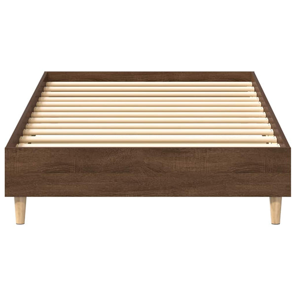 Ruskea tammi sängynrunko ei patjaa Margarusa 75x190cm (engineered wood)
