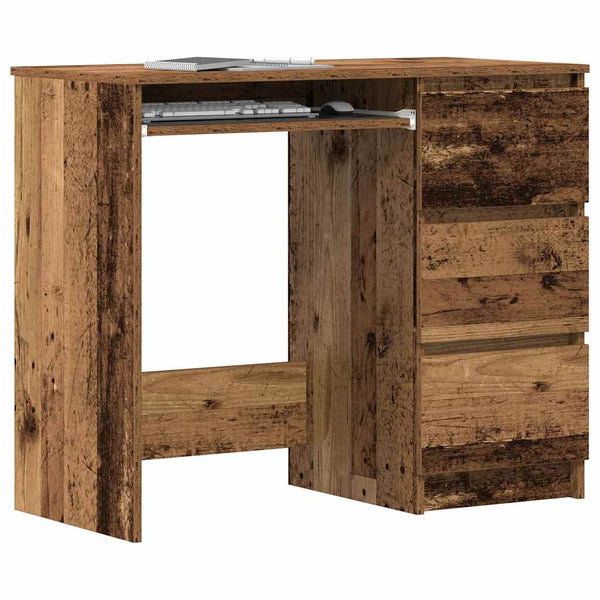 Vanha puu työpöytä Lupui 90x45x76cm (engineered wood)