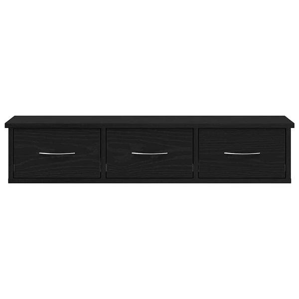 Musta tammi tv-seinäkaappi Selvia 88x26x18,5cm (puinen)