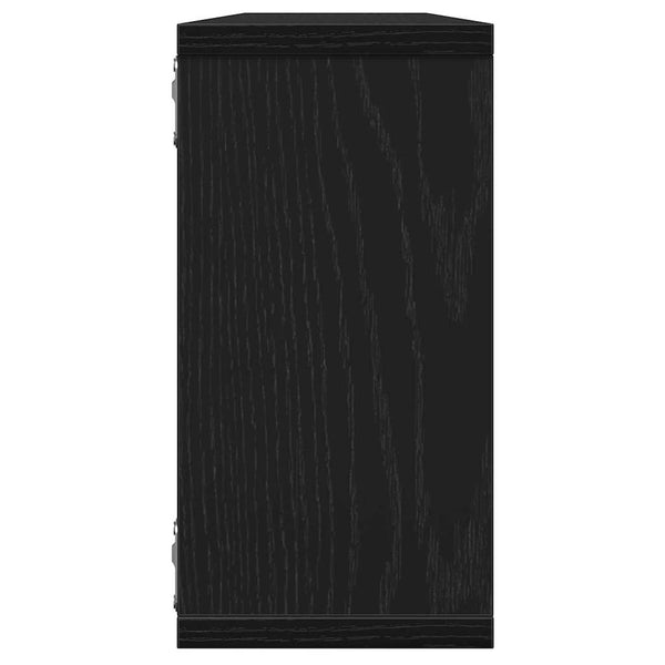 Musta tammi seinäkuutiohyllyt Tinculina 100x15x30cm (2 kpl puinen)