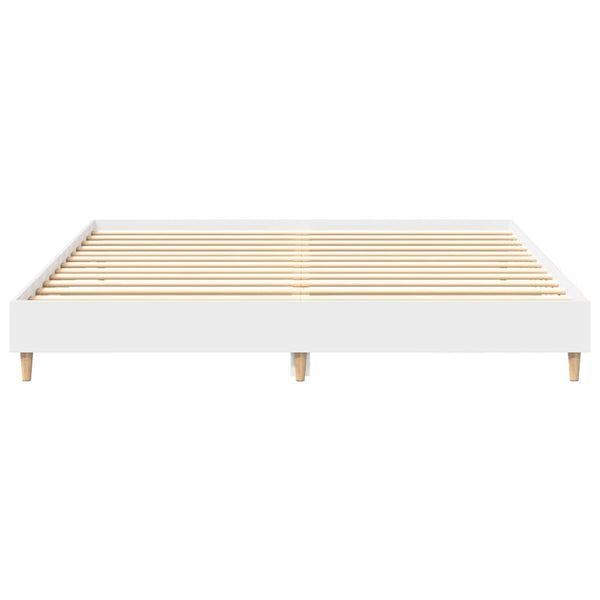 Valkoinen sängynrunko ilman patjaa Voiculescu 200x200cm (puinen)