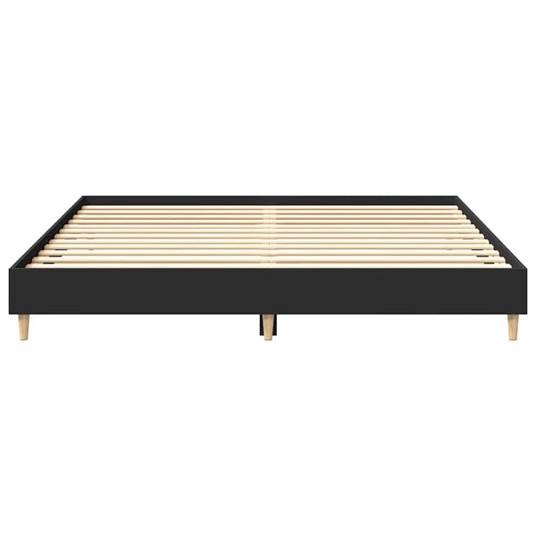 Musta sängynrunko ilman patjaa Voiculescu 200x200cm (puinen)