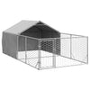 Galvanoitu ulkokoirakennel juoksun kanssa Danner 2x1x1 m (teräs)