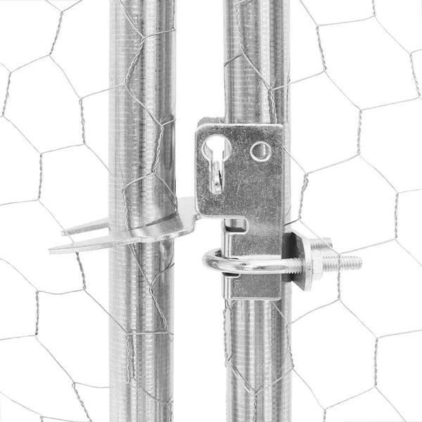 Galvanoitu ulkokoirakennel juoksun kanssa Danner 2x1x1 m (teräs)