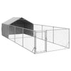Galvanoitu ulkokoirakennel juoksun kanssa Danner 7x2x1,5 m (teräs)