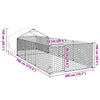 Galvanoitu ulkokoirakennel juoksun kanssa Danner 7x2x1,5 m (teräs)