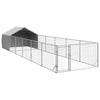 Galvanoitu ulkokoirakennel juoksun kanssa Danner 8x2x1,5 m (teräs)