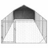 Galvanoitu ulkokoirakennel juoksun kanssa Danner 8x2x1,5 m (teräs)