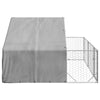 Galvanoitu ulkokoirakennel juoksun kanssa Danner 3x3x1,9 m (teräs)