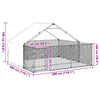 Galvanoitu ulkokoirakennel juoksun kanssa Danner 3x3x1,9 m (teräs)