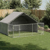 Galvanoitu ulkokoirakennel juoksun kanssa Danner 3x3x1,9 m (teräs)