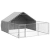 Galvanoitu ulkokoirakennel juoksun kanssa Danner 4x3x1,9 m (teräs)