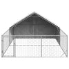 Galvanoitu ulkokoirakennel juoksun kanssa Danner 4x3x1,9 m (teräs)