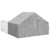 Galvanoitu ulkokoirakennel juoksun kanssa Danner 4x3x1,9 m (teräs)