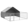 Galvanoitu ulkokoirakennel juoksun kanssa Danner 5x3x1,9 m (teräs)