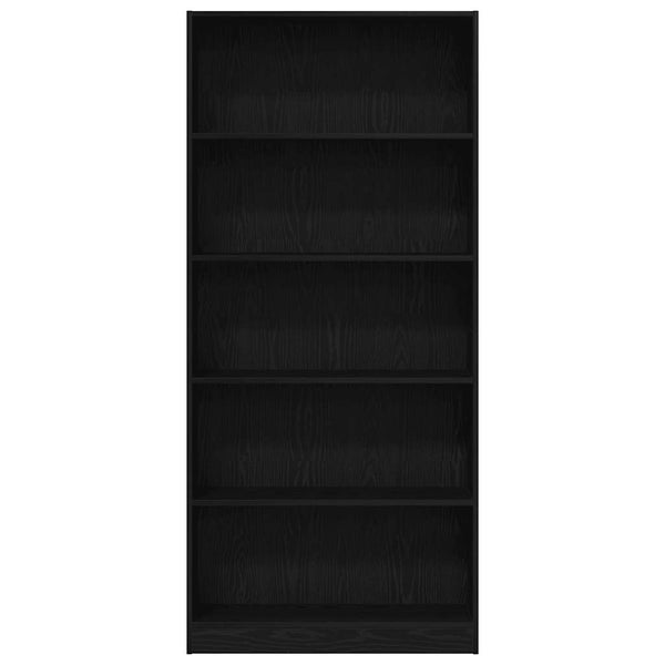 Musta kirjahylly Ciuncan 80x24x176cm (puinen)