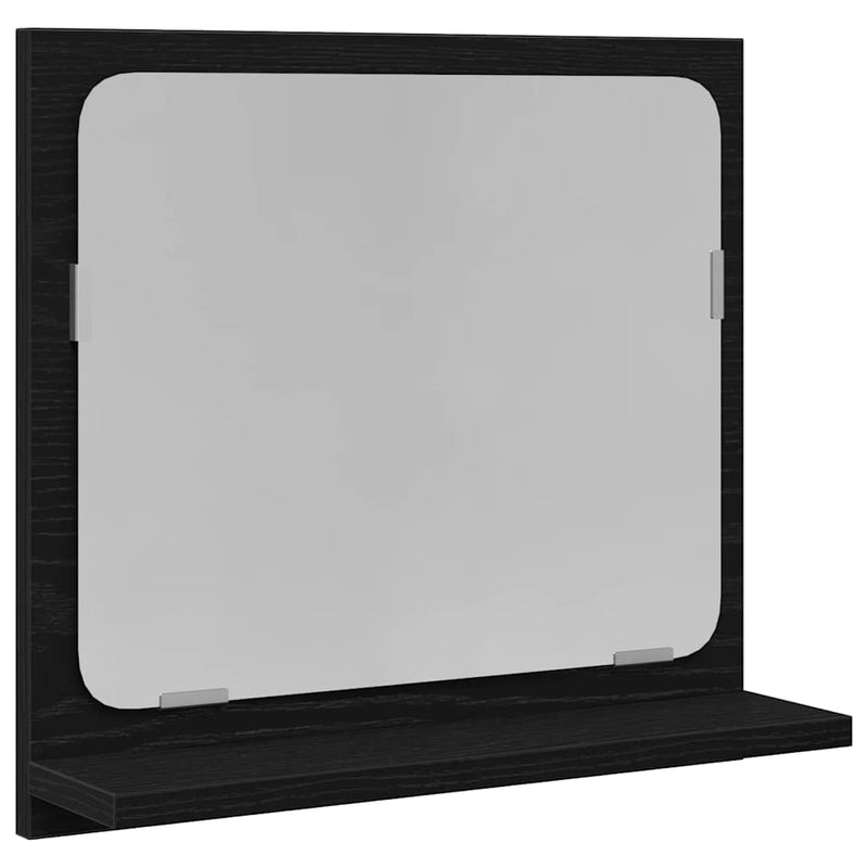 Musta tammi kylpyhuoneen peili Jiiajing 40x10,5x37cm (puinen)