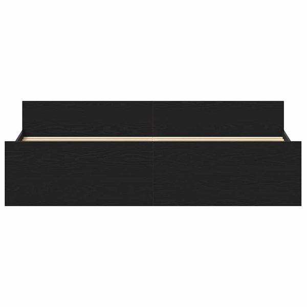 Musta tammi sängynrunko ilman patjaa Cucu 200x200cm (puinen)