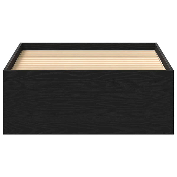 Musta sängynrunko ilman patjaa Tisha 75x190cm (puinen)