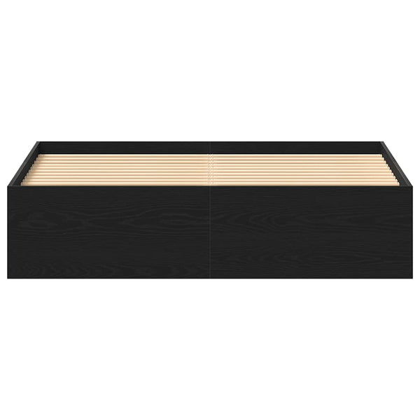 Musta sängynrunko ilman patjaa Tisha 150x200cm (puinen)