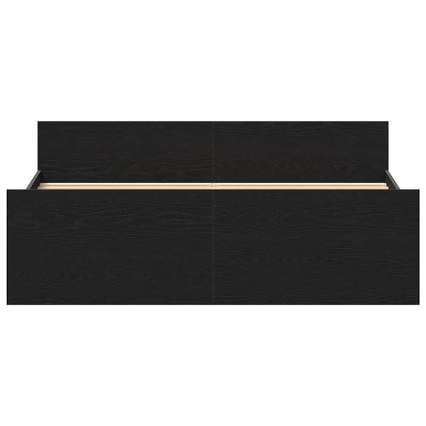 Musta tammi sängynrunko ilman patjaa Cucu 120x200cm (puinen)