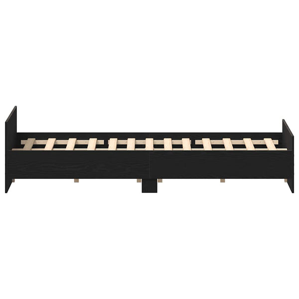 Musta sängynrunko ilman patjaa Cucu 140x200cm (puinen)