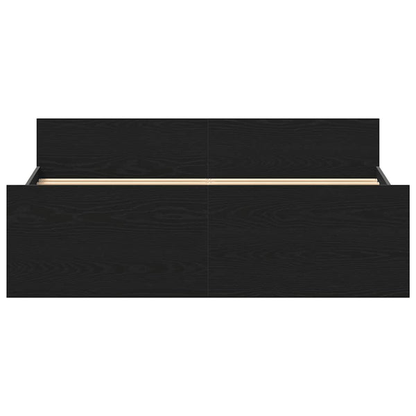 Musta sängynrunko ilman patjaa Cucu 120x190cm (puinen)