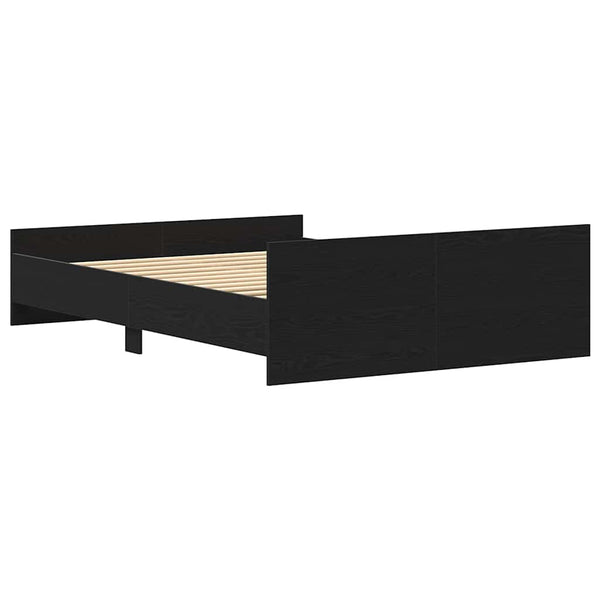 Musta sängynrunko ilman patjaa Cucu 135x190cm (puinen)