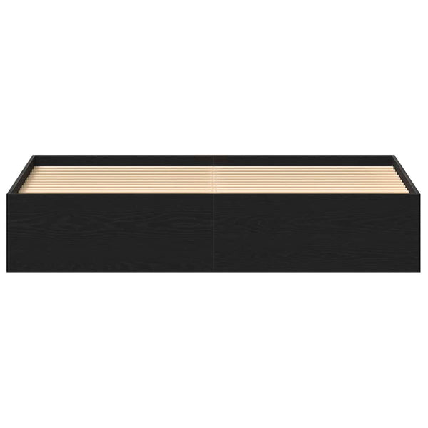 Musta sängynrunko ilman patjaa Tisha 200x200cm (puinen)