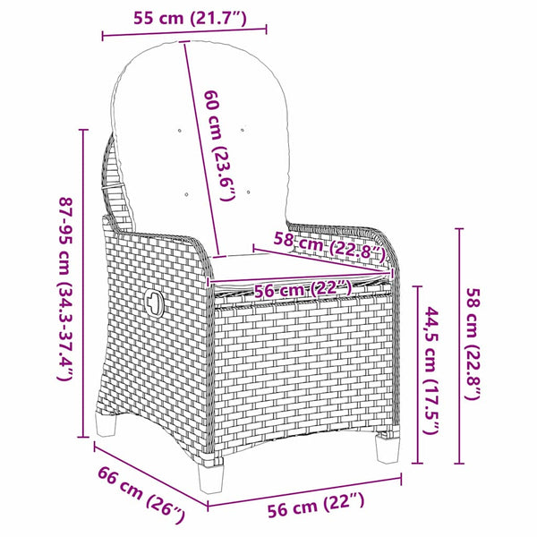 Musta lepotuoli Almyra 56x66x95cm (polyrottinki)