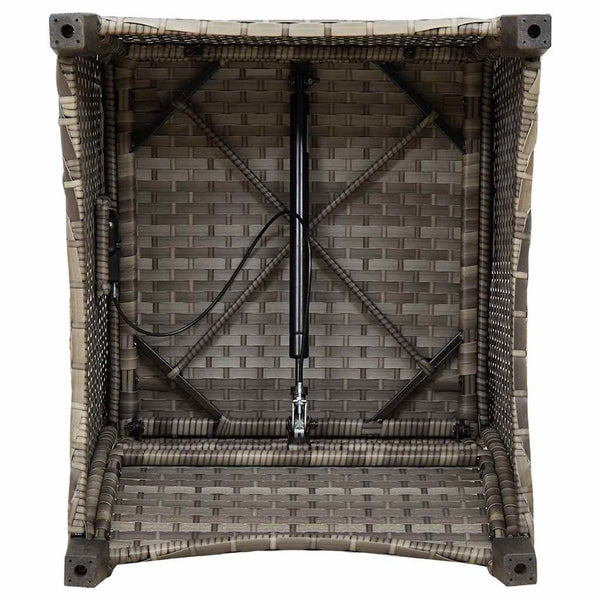 Harmaa lepotuoli Gretel 56x66x95cm (polyrottinki)