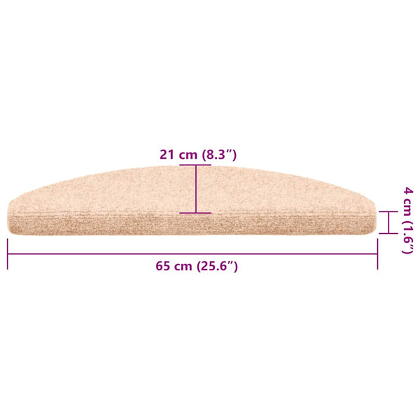 Ruskea itsekiinnittyvät porrasmatot Corbett 65x21x4cm (30 kpl)