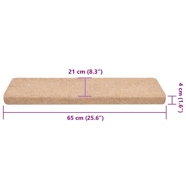 Ruskea itsekiinnittyvät porrasmatot Tuberon 65x21x4cm (30 kpl)