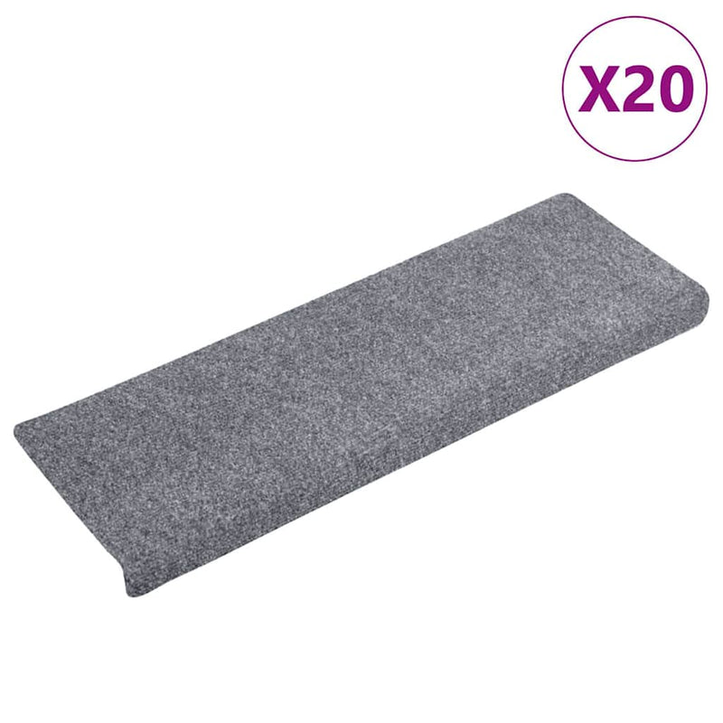 Vaaleanharmaa itsekiinnittyvät porrasmatot Tuberon 65x21x4cm (20 kpl)